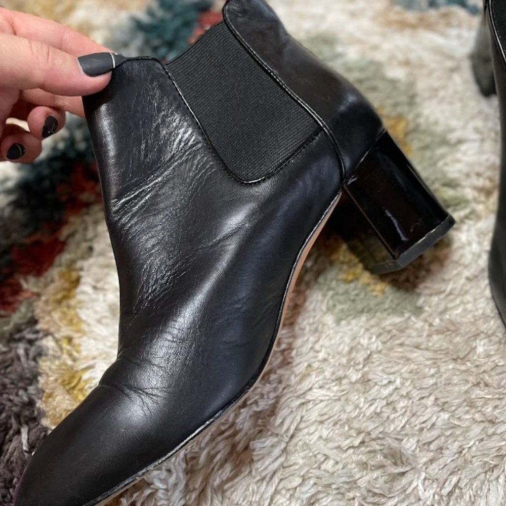 Kate Spade New York Leather Slip-On Heeled Booties - Picture 5 of 5